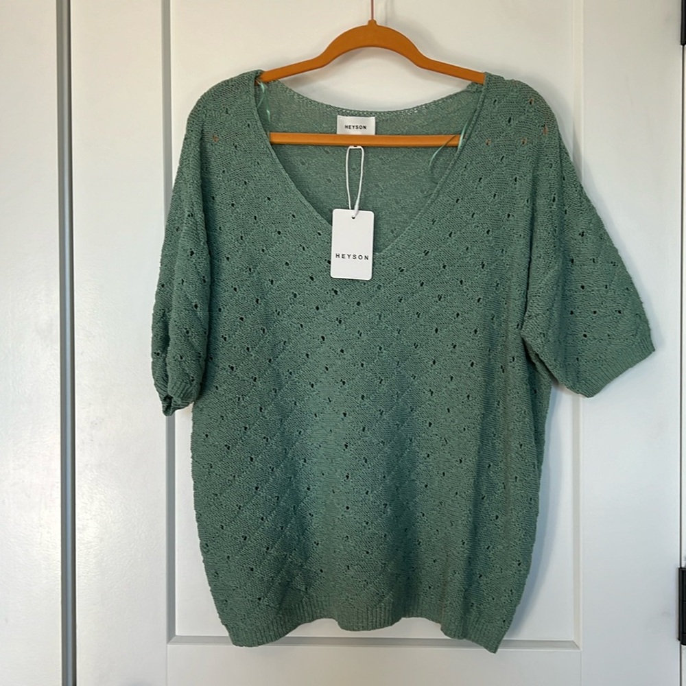 NEW Heyson Large Sweater Sage Green